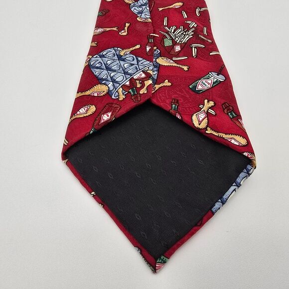 VTG Tabasco Fried Chicken Men's Silk Tie 4x58 - Picture 5 of 7